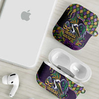 Mardi Gras Pelican AirPods Case Crowned Feathers Carnival Reign - Wonder Print Shop
