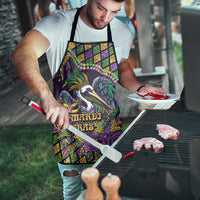 Mardi Gras Pelican Apron Crowned Feathers Carnival Reign - Wonder Print Shop