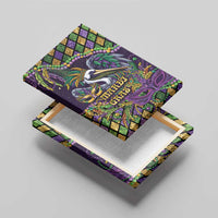 Mardi Gras Pelican Canvas Wall Art Crowned Feathers Carnival Reign - Wonder Print Shop