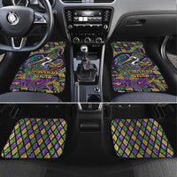 Mardi Gras Pelican Car Mats Crowned Feathers Carnival Reign - Wonder Print Shop