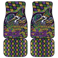 Mardi Gras Pelican Car Mats Crowned Feathers Carnival Reign - Wonder Print Shop