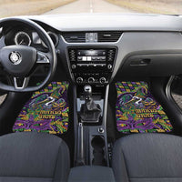 Mardi Gras Pelican Car Mats Crowned Feathers Carnival Reign - Wonder Print Shop