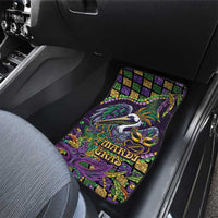 Mardi Gras Pelican Car Mats Crowned Feathers Carnival Reign - Wonder Print Shop