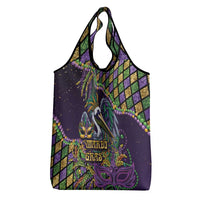 Mardi Gras Pelican Grocery Bag Crowned Feathers Carnival Reign - Wonder Print Shop