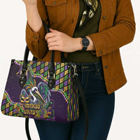 Mardi Gras Pelican Leather Bag Crowned Feathers Carnival Reign - Wonder Print Shop