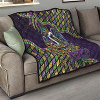 Mardi Gras Pelican Quilt Crowned Feathers Carnival Reign - Wonder Print Shop