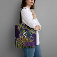 Mardi Gras Pelican Tote Bag Crowned Feathers Carnival Reign - Wonder Print Shop