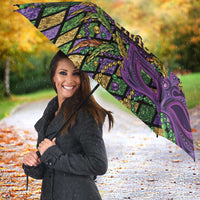 Mardi Gras Pelican Umbrella Crowned Feathers Carnival Reign - Wonder Print Shop