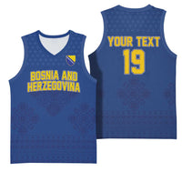 Custom Bosnia and Herzegovina Football 2026 Basketball Jersey Zmijanje Embroidery Pride