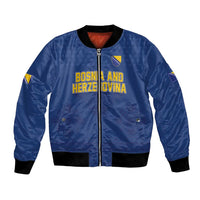 Custom Bosnia and Herzegovina Football 2026 Bomber Jacket Zmijanje Embroidery Pride