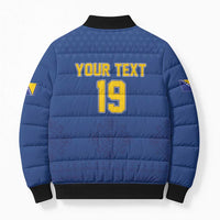 Custom Bosnia and Herzegovina Football 2026 Bomber Puffer Jacket Zmijanje Embroidery Pride