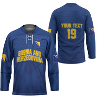 Custom Bosnia and Herzegovina Football 2026 Hockey Jersey Zmijanje Embroidery Pride