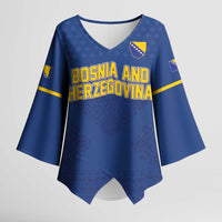 Custom Bosnia and Herzegovina Football 2026 Kimono Sleeve Blouse Zmijanje Embroidery Pride