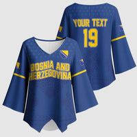 Custom Bosnia and Herzegovina Football 2026 Kimono Sleeve Blouse Zmijanje Embroidery Pride