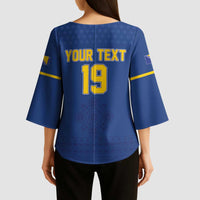 Custom Bosnia and Herzegovina Football 2026 Kimono Sleeve Blouse Zmijanje Embroidery Pride