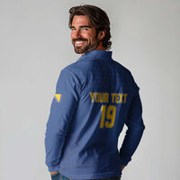 Custom Bosnia and Herzegovina Football 2026 Long Sleeve Polo Shirt Zmijanje Embroidery Pride