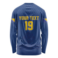 Custom Bosnia and Herzegovina Football 2026 Long Sleeve Shirt Zmijanje Embroidery Pride