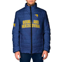 Custom Bosnia and Herzegovina Football 2026 Padded Jacket Zmijanje Embroidery Pride