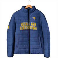 Custom Bosnia and Herzegovina Football 2026 Padded Jacket Zmijanje Embroidery Pride