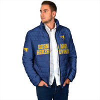 Custom Bosnia and Herzegovina Football 2026 Padded Jacket Zmijanje Embroidery Pride