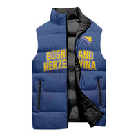 Custom Bosnia and Herzegovina Football 2026 Sleeveless Puffer Jacket Zmijanje Embroidery Pride