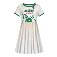 Custom World Football 2026 Algeria Kid Short Sleeve Dress Les Fennecs Desert Fox Pride