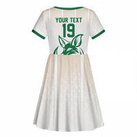 Custom World Football 2026 Algeria Kid Short Sleeve Dress Les Fennecs Desert Fox Pride