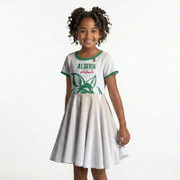 Custom World Football 2026 Algeria Kid Short Sleeve Dress Les Fennecs Desert Fox Pride