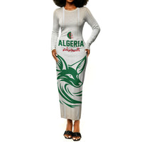 Custom World Football 2026 Algeria Long Sleeve Bodycon Dress Les Fennecs Desert Fox Pride