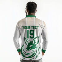 Custom World Football 2026 Algeria Long Sleeve Polo Shirt Les Fennecs Desert Fox Pride
