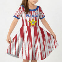 Paraguay Football Mundial 2026 Kid Short Sleeve Dress Lion Vencer O Morir Supporter