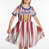 Paraguay Football Mundial 2026 Kid Short Sleeve Dress Lion Vencer O Morir Supporter