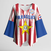 Paraguay Football Mundial 2026 Kimono Sleeve Blouse Lion Vencer O Morir Supporter