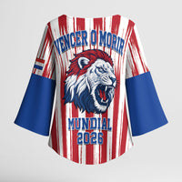 Paraguay Football Mundial 2026 Kimono Sleeve Blouse Lion Vencer O Morir Supporter