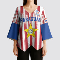 Paraguay Football Mundial 2026 Kimono Sleeve Blouse Lion Vencer O Morir Supporter