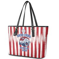 Paraguay Football Mundial 2026 Leather Tote Bag Lion Vencer O Morir Supporter