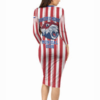 Paraguay Football Mundial 2026 Long Sleeve Bodycon Dress Lion Vencer O Morir Supporter