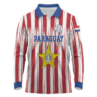 Paraguay Football Mundial 2026 Long Sleeve Polo Shirt Lion Vencer O Morir Supporter