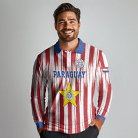 Paraguay Football Mundial 2026 Long Sleeve Polo Shirt Lion Vencer O Morir Supporter