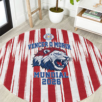 Paraguay Football Mundial 2026 Round Carpet Lion Vencer O Morir Supporter