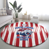 Paraguay Football Mundial 2026 Round Carpet Lion Vencer O Morir Supporter