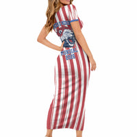 Paraguay Football Mundial 2026 Short Sleeve Bodycon Dress Lion Vencer O Morir Supporter