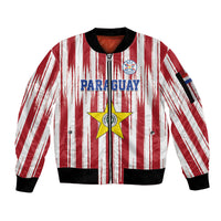 Paraguay Football Mundial 2026 Sleeve Zip Bomber Jacket Lion Vencer O Morir Supporter