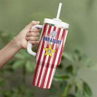 Paraguay Football Mundial 2026 Tumbler With Handle Lion Vencer O Morir Supporter