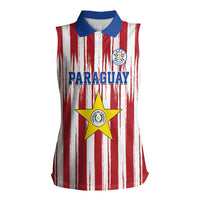 Paraguay Football Mundial 2026 Women Sleeveless Polo Shirt Lion Vencer O Morir Supporter