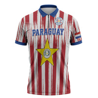 Paraguay Football Mundial 2026 Zipper Polo Shirt Lion Vencer O Morir Supporter