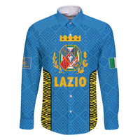 Italy Lazio Family Matching Long Sleeve Bodycon Dress and Hawaiian Shirt Flag Style LT19
