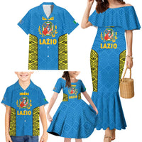 Italy Lazio Family Matching Mermaid Dress and Hawaiian Shirt Flag Style LT19