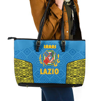 Italy Lazio Leather Tote Bag Flag Style - Wonder Print Shop