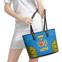 Italy Lazio Leather Tote Bag Flag Style - Wonder Print Shop